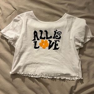 H&M- white cropped tee